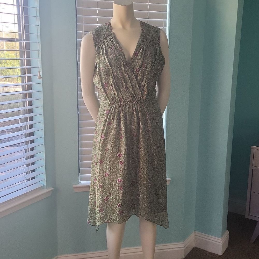 Nordstrom Signature Green and Purple floral dress